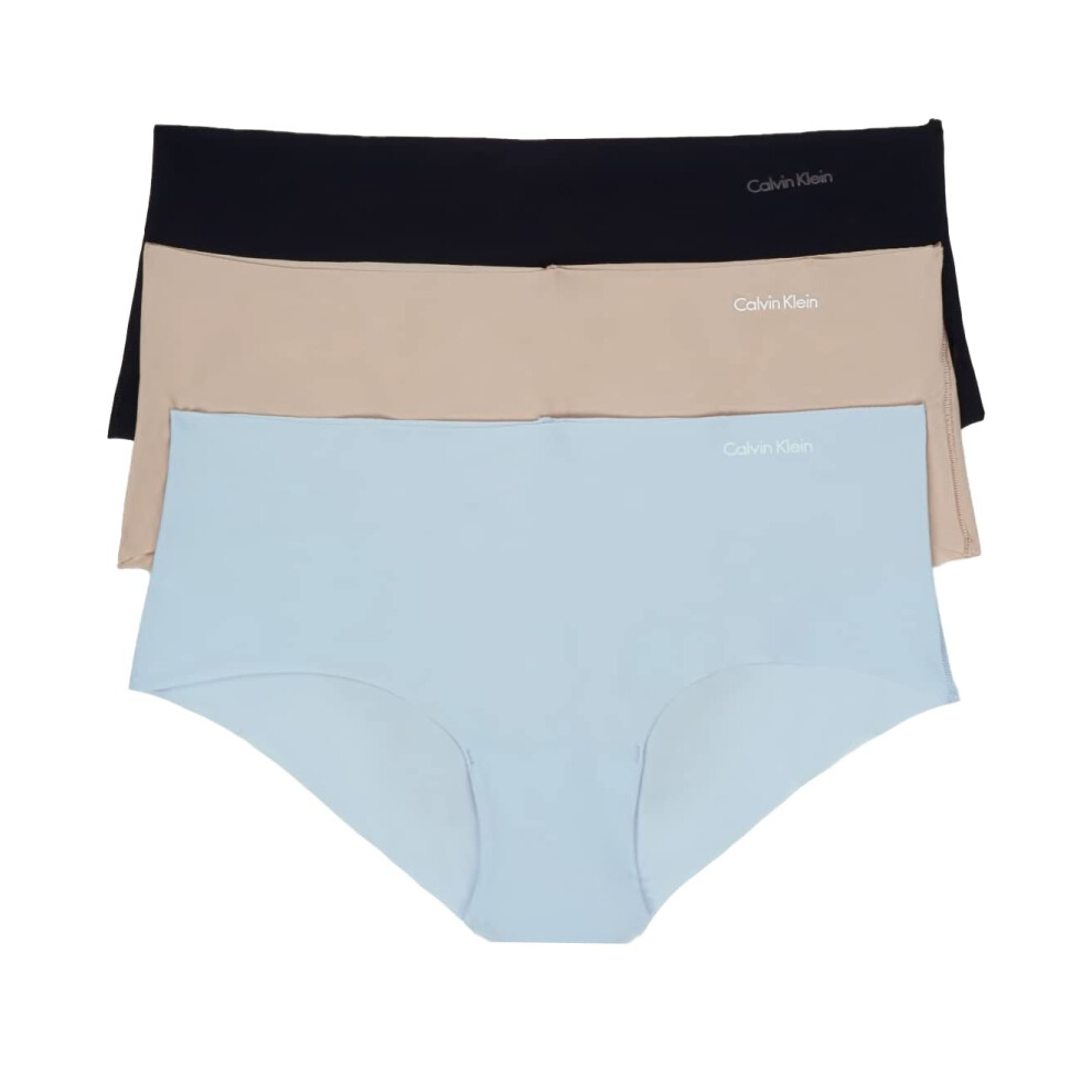 Calvin Klein Women's Invisibles Seamless Hipster Panties  3 Pack  Sate