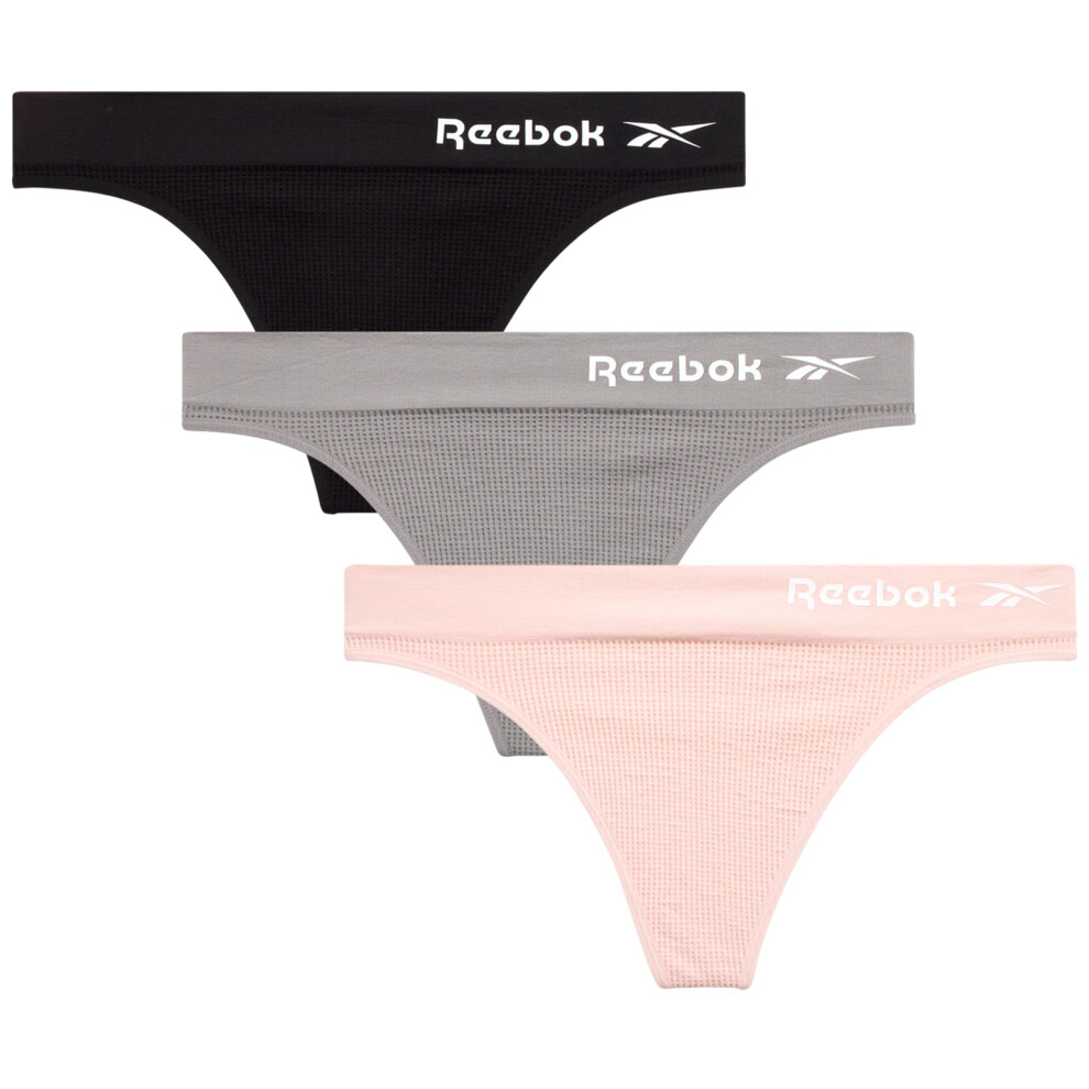 Reebok Women's Underwear - Seamless Thong (3 Pack)  Size Medium  Lotus