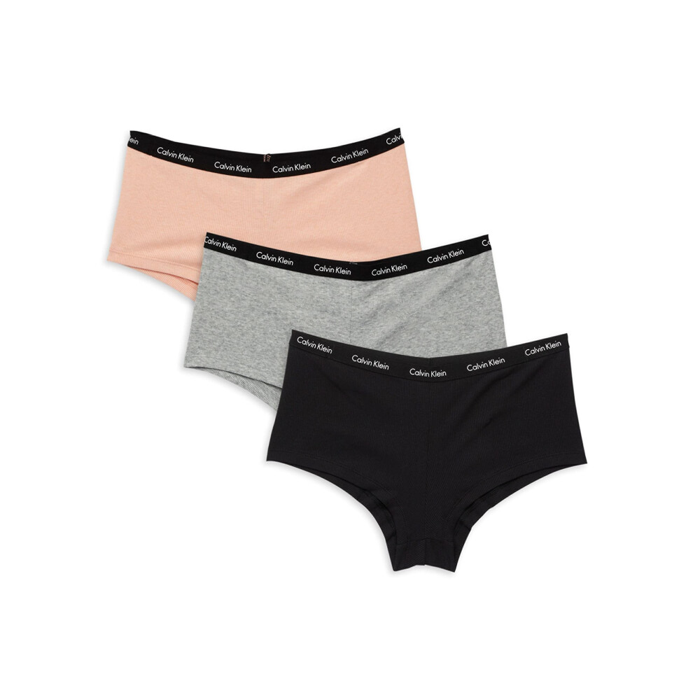 Calvin Klein Women`s Carousel Cotton Boyshorts 3 Pack (B(QP2412-003)/G