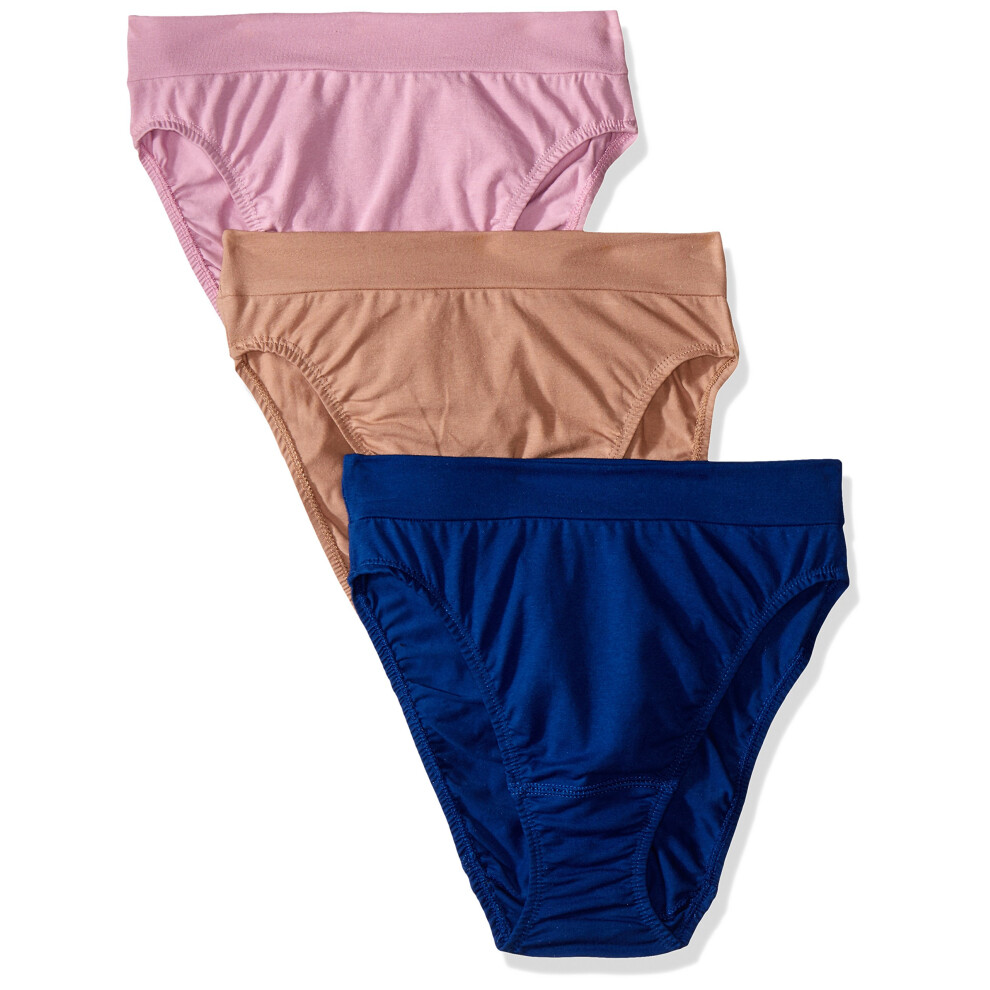 Fruit of the Loom Women's 3 Pack Cotton Hi-Cut Panties  Assorted  XXX-