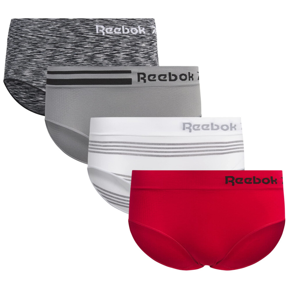 Reebok Women's Underwear - Seamless Hipster Briefs (4 Pack)  Size Medi