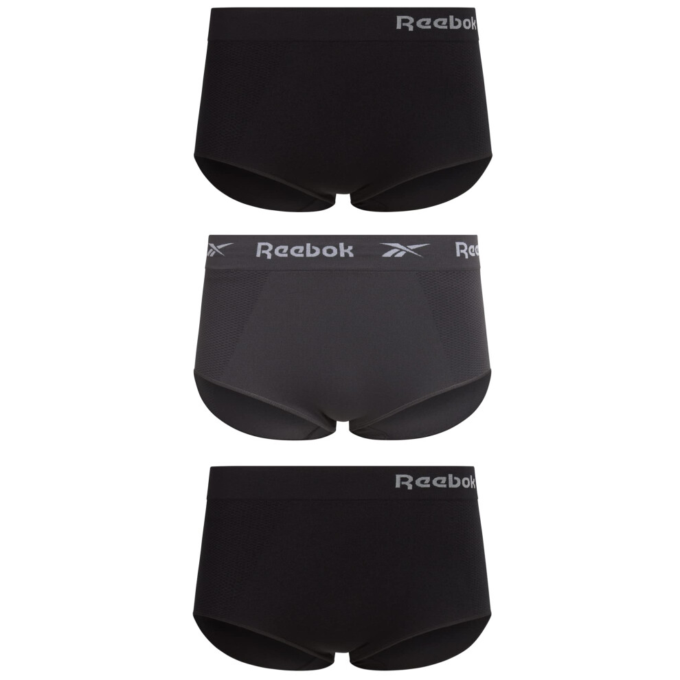 Reebok Women's Underwear - Seamless High Waist Brief Panties (3 Pack)