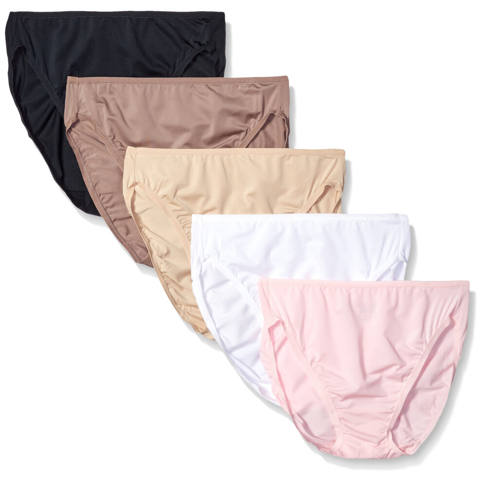 Fruit Of The Loom Women's 5 Pack Microfiber Hi-Cut Panties  Assorted