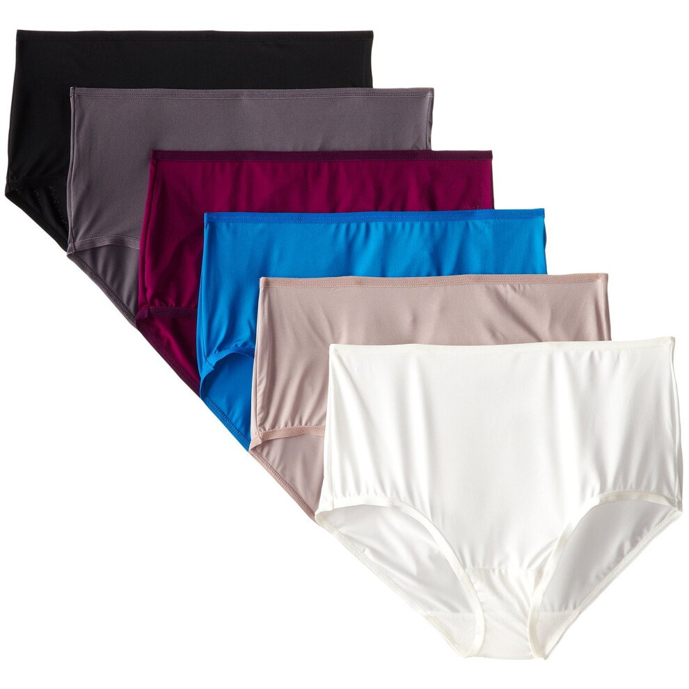 Fruit of The Loom Women's 6 Pack Brief Panties (Multi  XX-Large / 9 (P