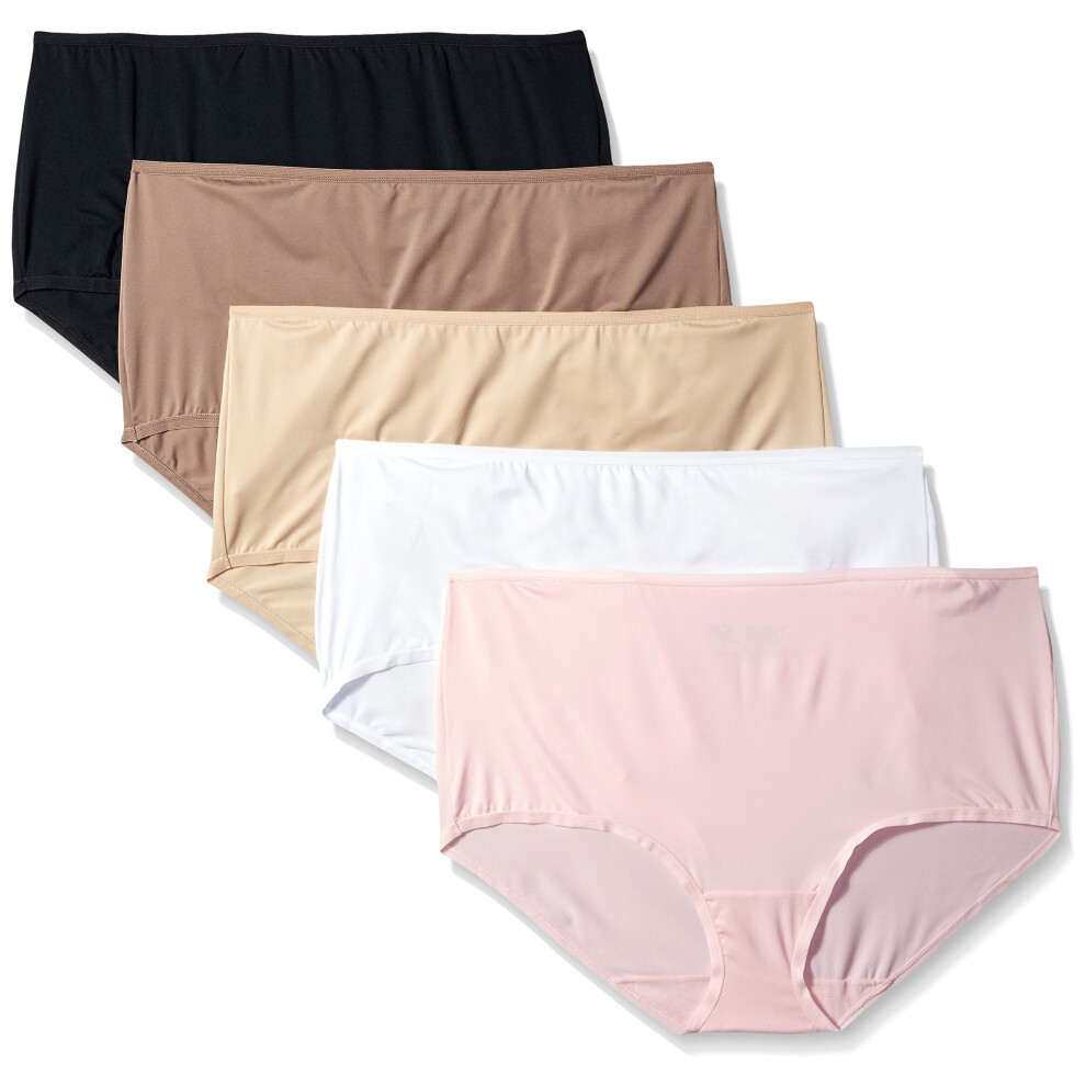 Fruit of the Loom Women's 5 Pack Microfiber Brief Panties  Assorted  6