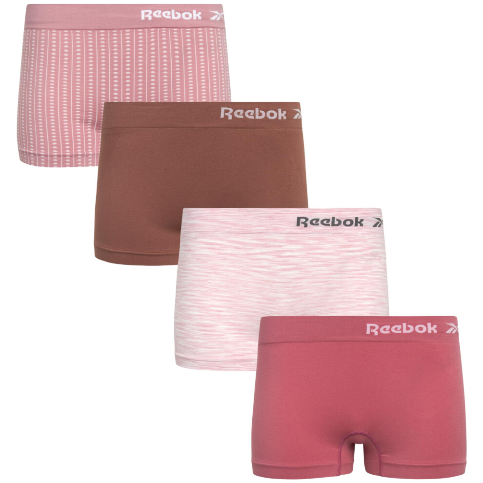 Reebok Women's Underwear - Seamless Boyshort Panties (4 Pack)  Size Sm