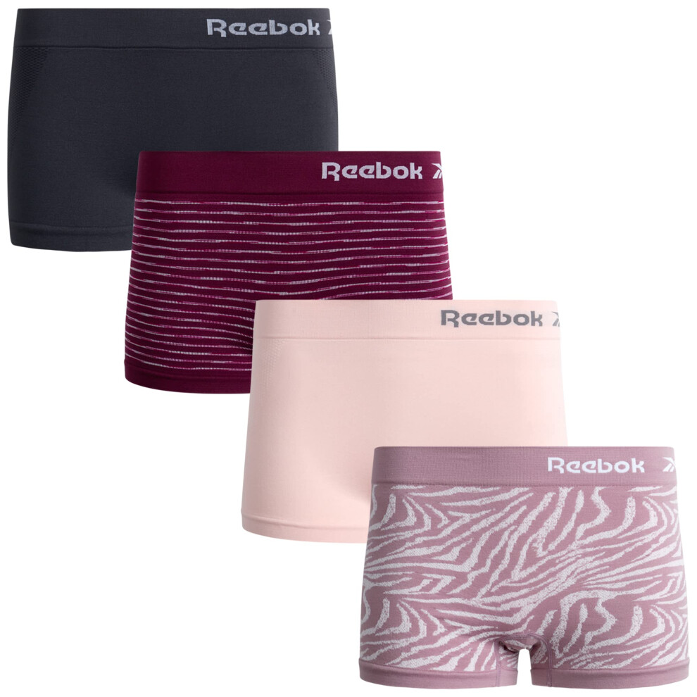 Reebok Women's Underwear - Seamless Boyshort Panties (4 Pack)  Size X-