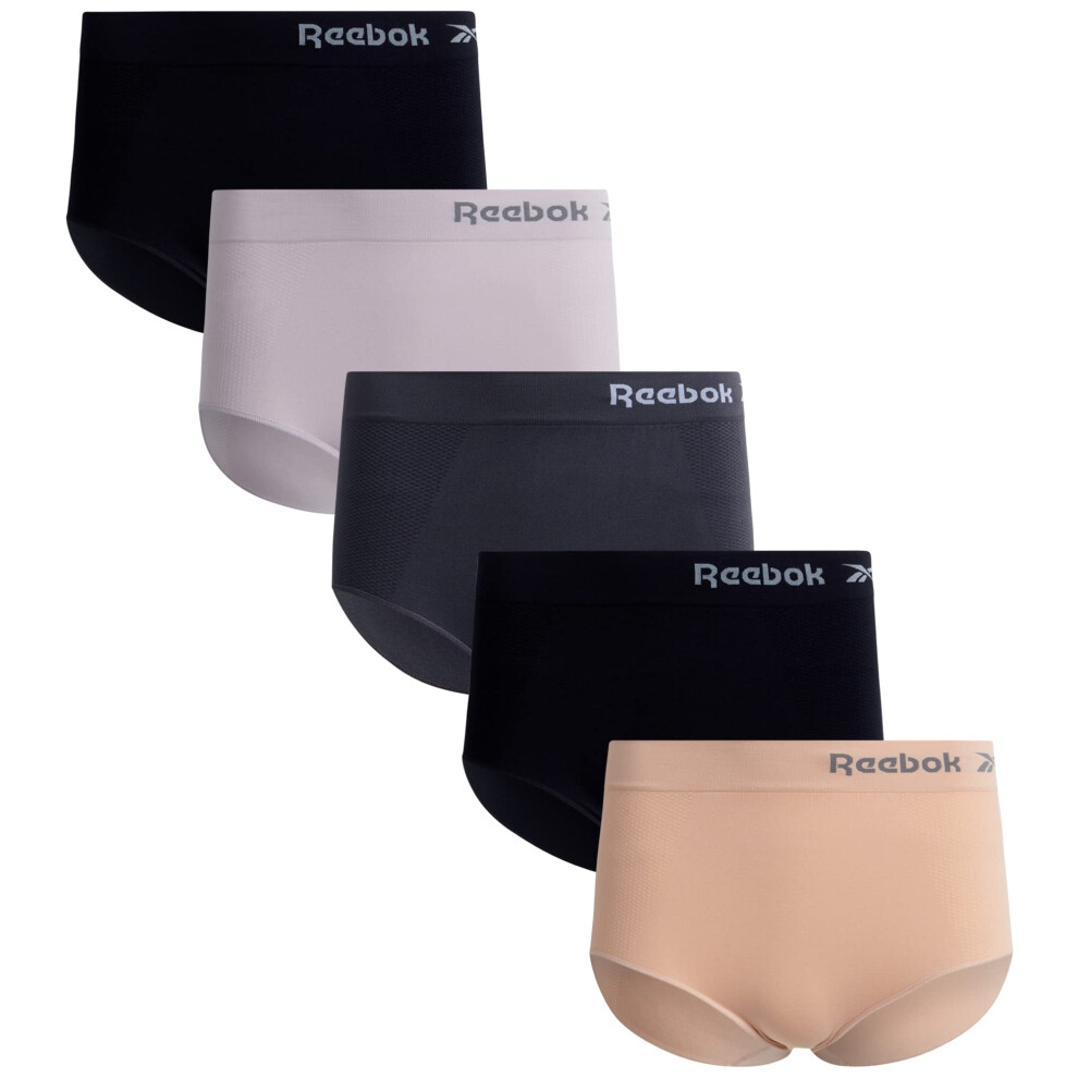 Reebok Women's Underwear - Seamless High Waist Brief Panties (5 Pack)