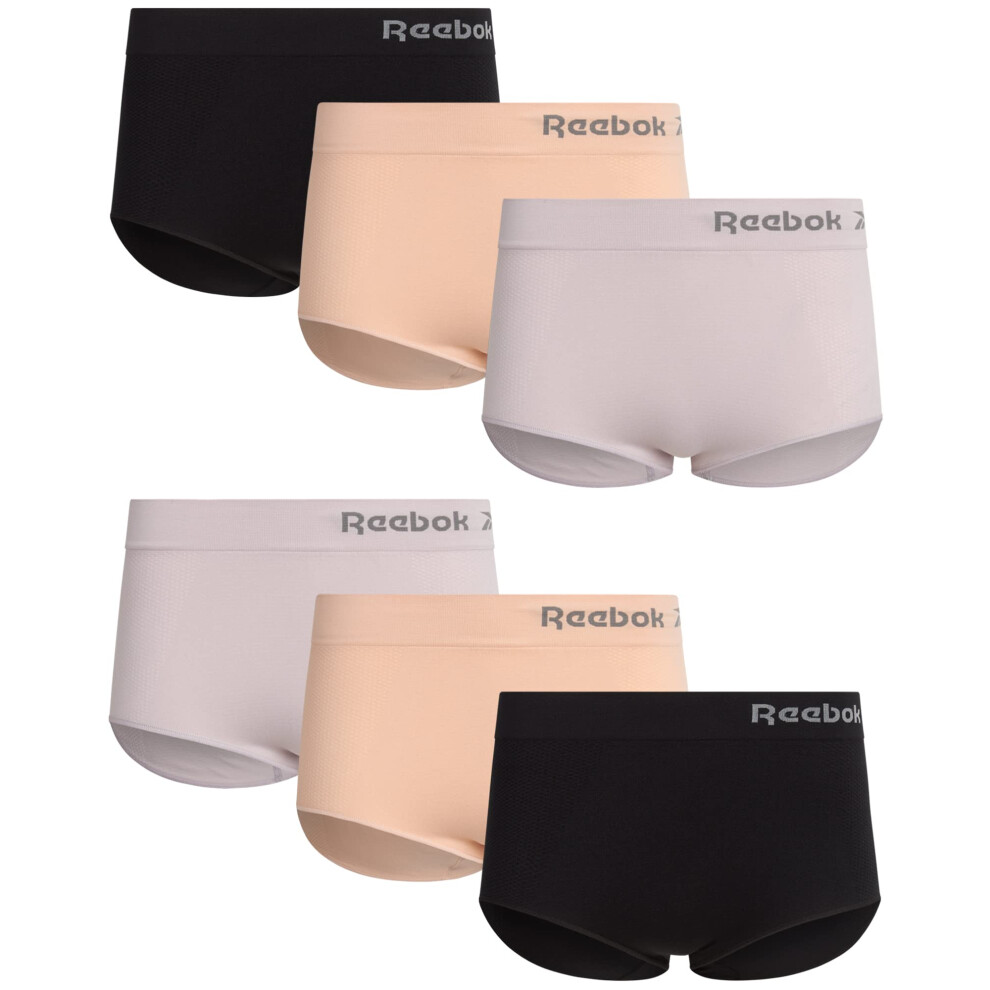 Reebok Women's Underwear - Seamless High Waist Brief Panties (6 Pack)