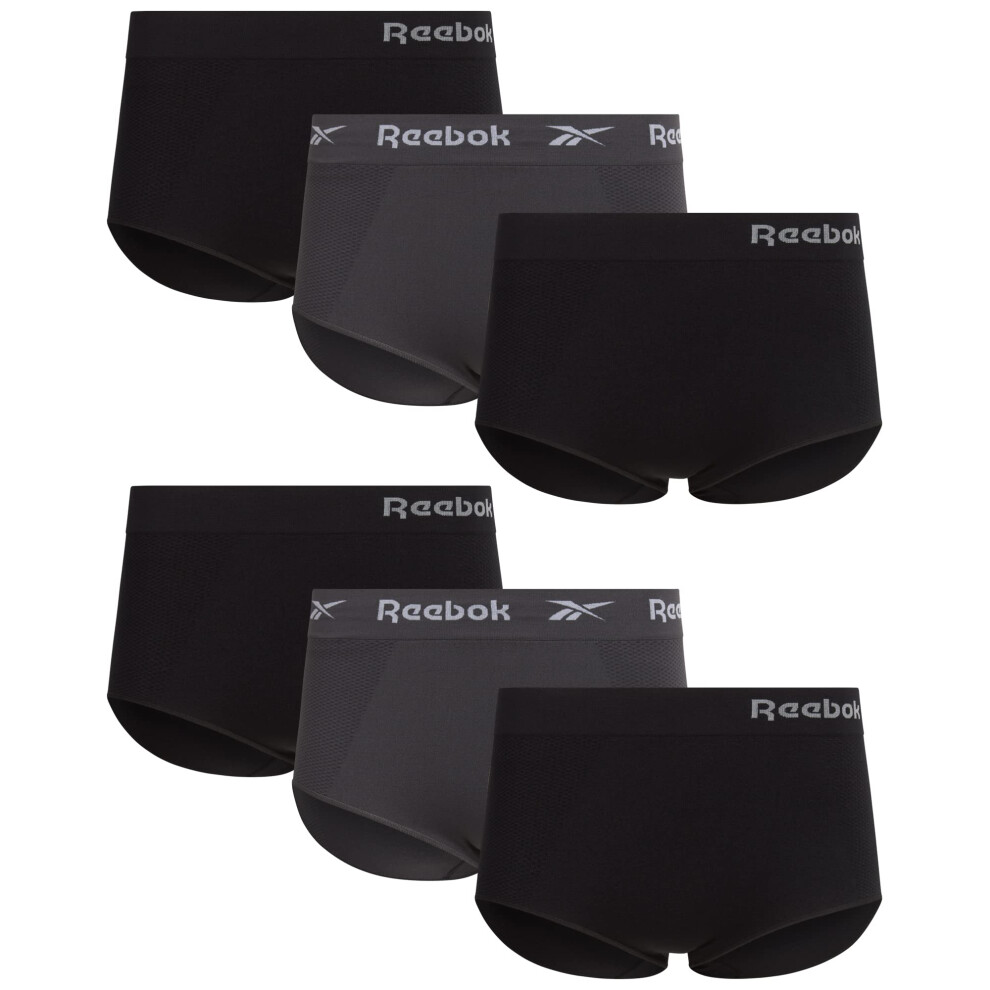 Reebok Women's Underwear - Seamless High Waist Brief Panties (6 Pack)