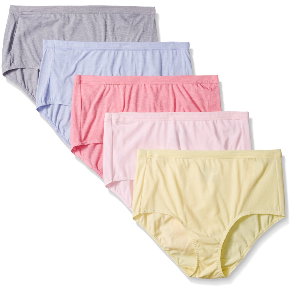 Fruit Of The Loom Women's Plus Size 5 Pack Fit for Me Beyond Soft Brie