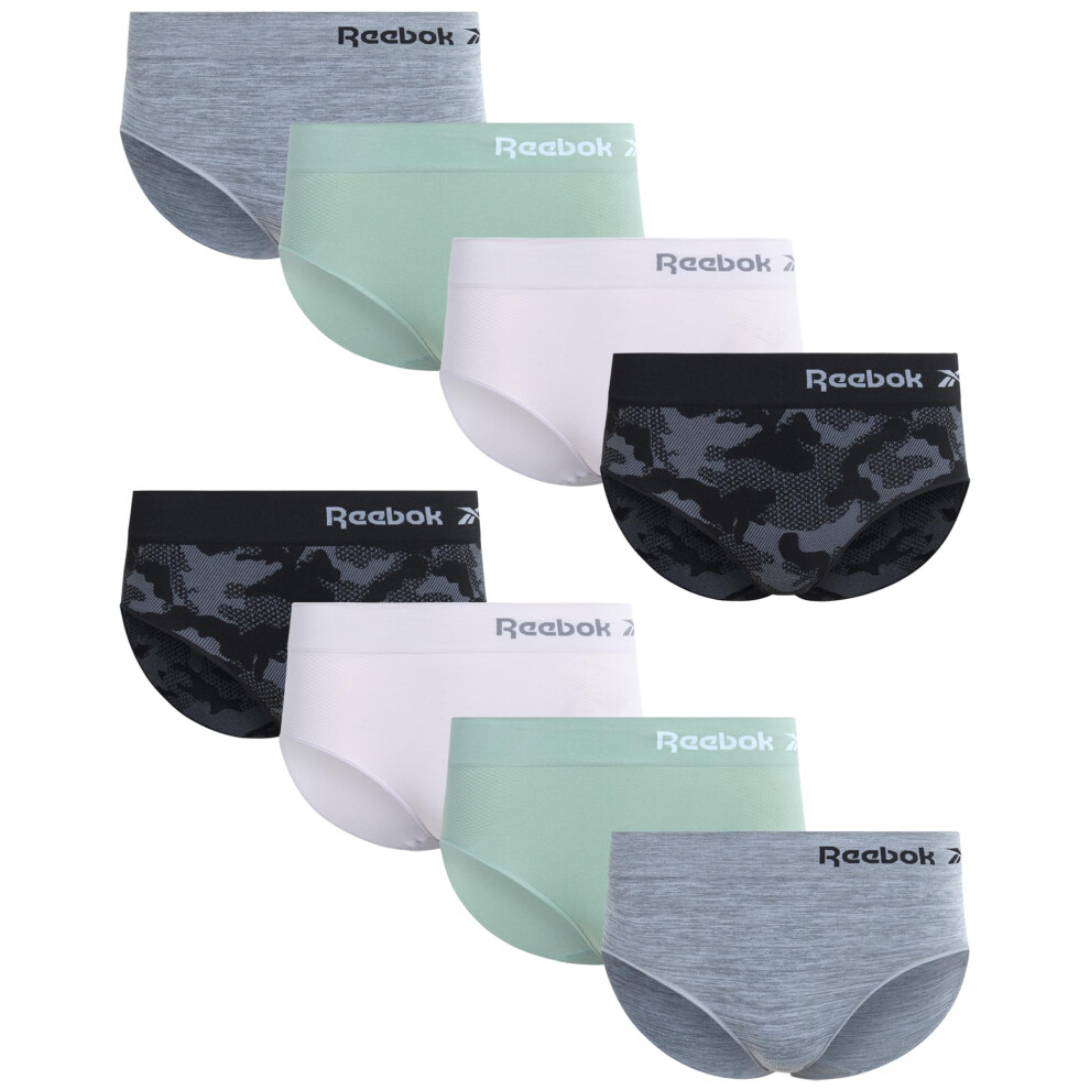 Reebok Women's Underwear - Seamless Hipster Briefs (8 Pack)  Size Medi