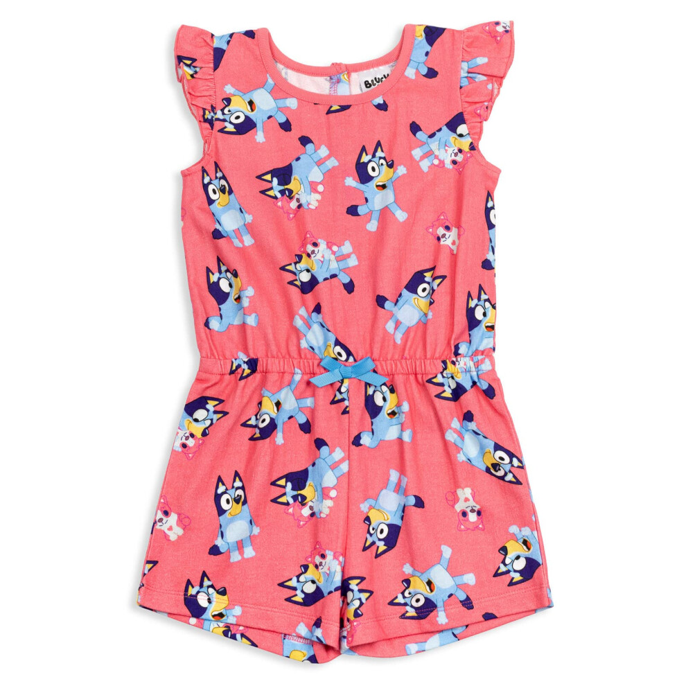 Bluey Bingo Toddler Girls French Terry Romper 2T