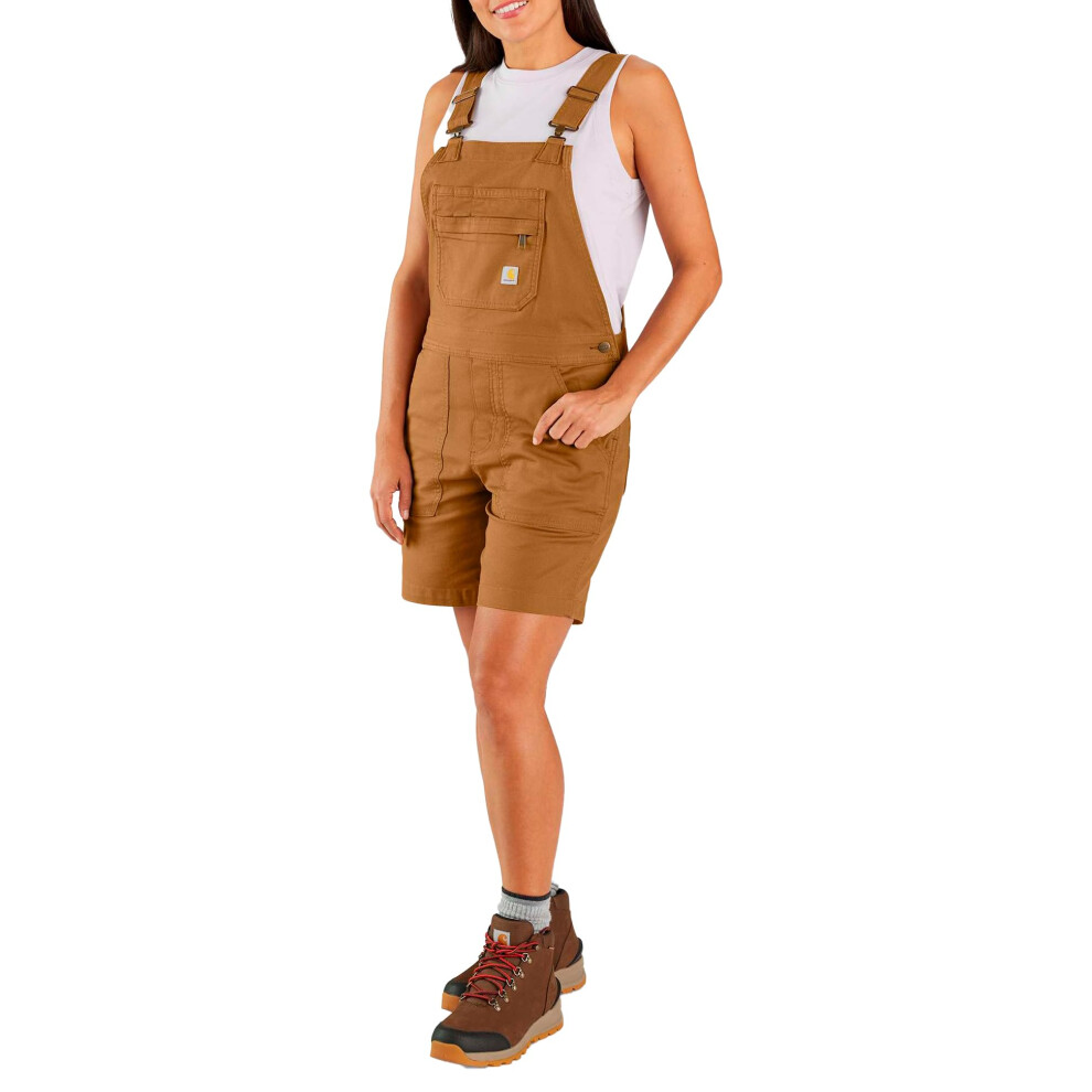 Carhartt Women's Rugged Flex Relaxed Fit Canvas-Shortall-Brown  XX-Lar