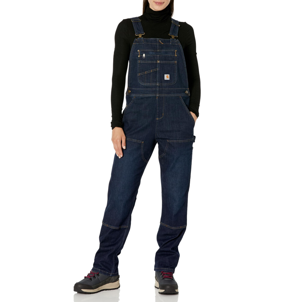 Carhartt womens Denim Double Front Bib (Big & Tall) Work Utility Cover