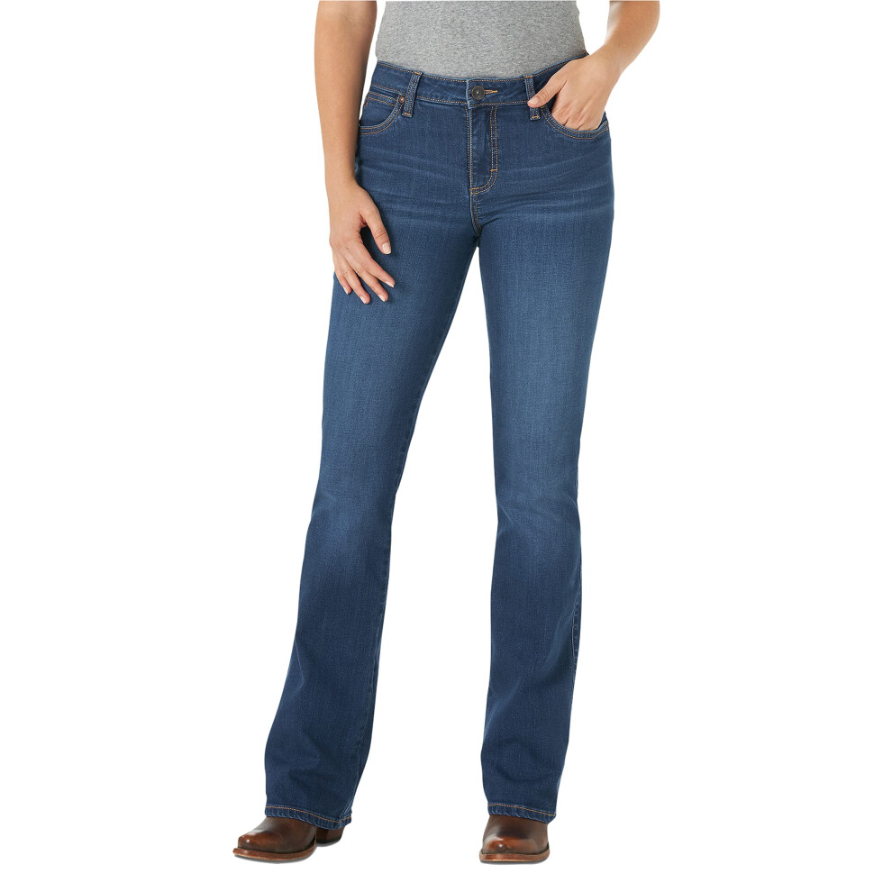 Wrangler Women's Aura Instantly Slimming Mid Rise Boot Cut Jean  Jenni