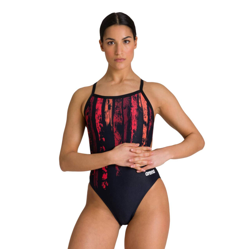 arena Women's Standard Print Challenge Back One Piece Swimsuit  Team P