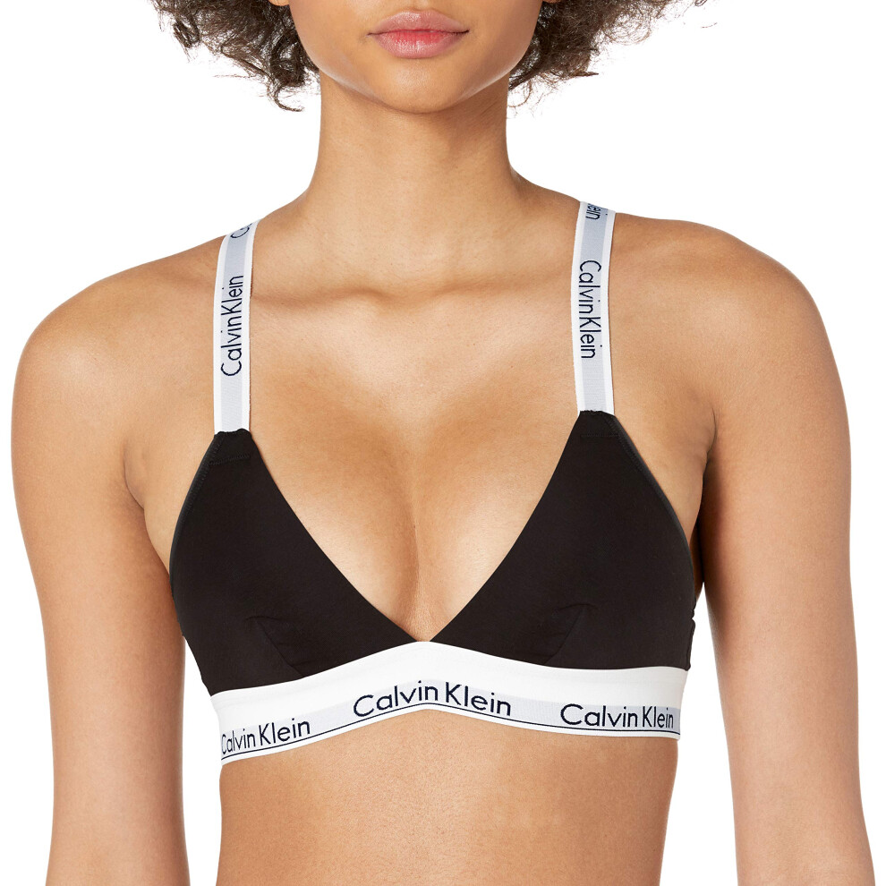 Calvin Klein Women's Modern Cotton Unlined Triangle Crossback Bralette