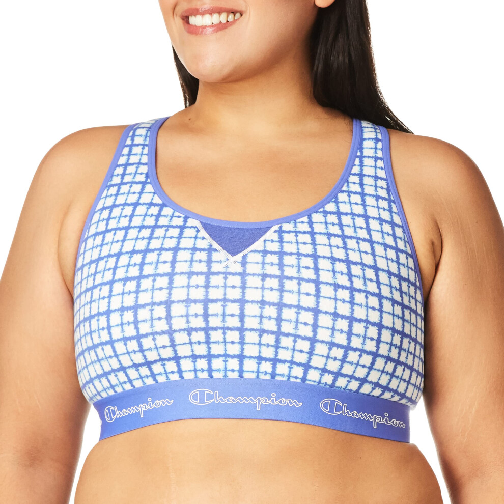 Champion Women's The Authentic Sports Bra  Mini Batik Check  X-Small