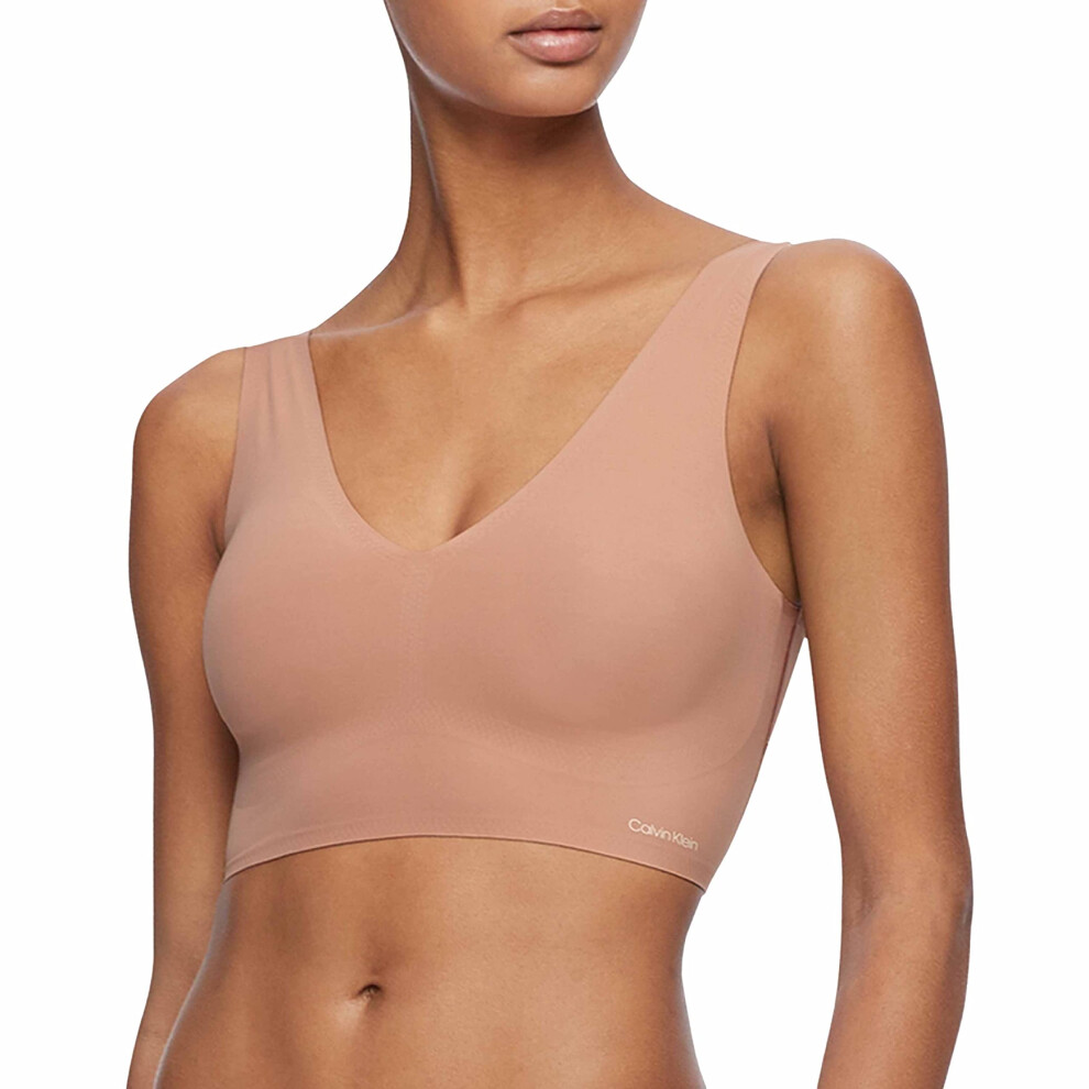 Calvin Klein Women's Invisibles Comfort Seamless Lightly Lined V Neck