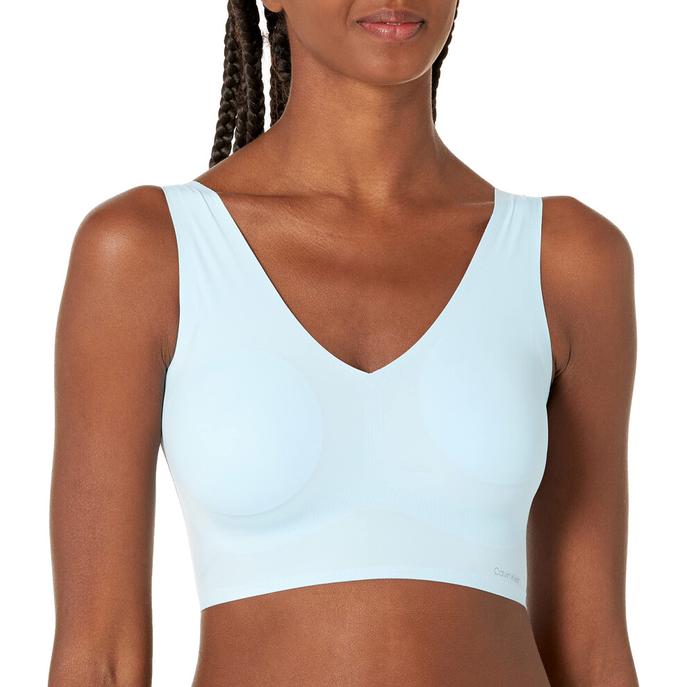 Calvin Klein Women's Invisibles Comfort Seamless Lightly Lined V Neck