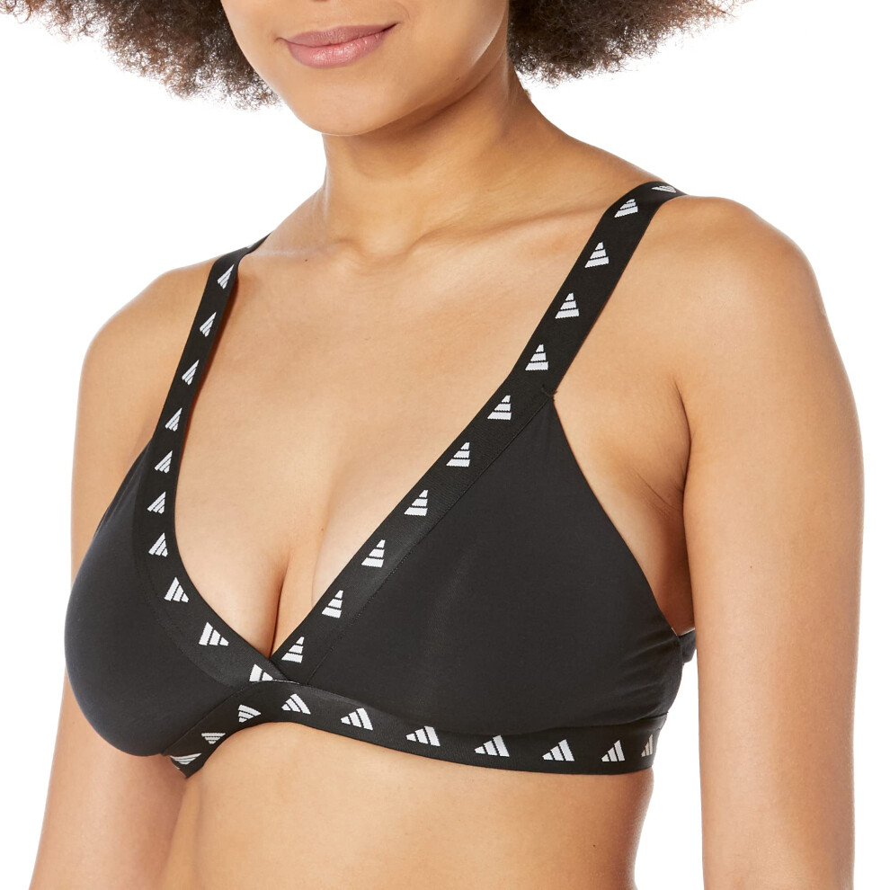 adidas Women's Purebare Light Support Bra  Black  X-Small C