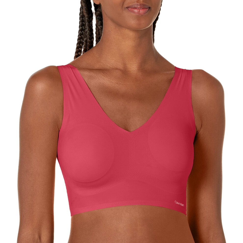 Calvin Klein Women's Invisibles Comfort Seamless Lightly Lined V Neck