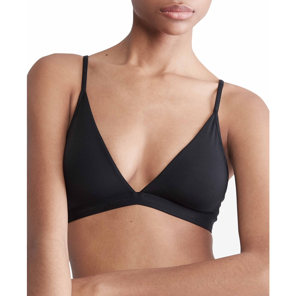 Calvin Klein Women's Form to Body Lightly Lined Triangle Bralette  Bla