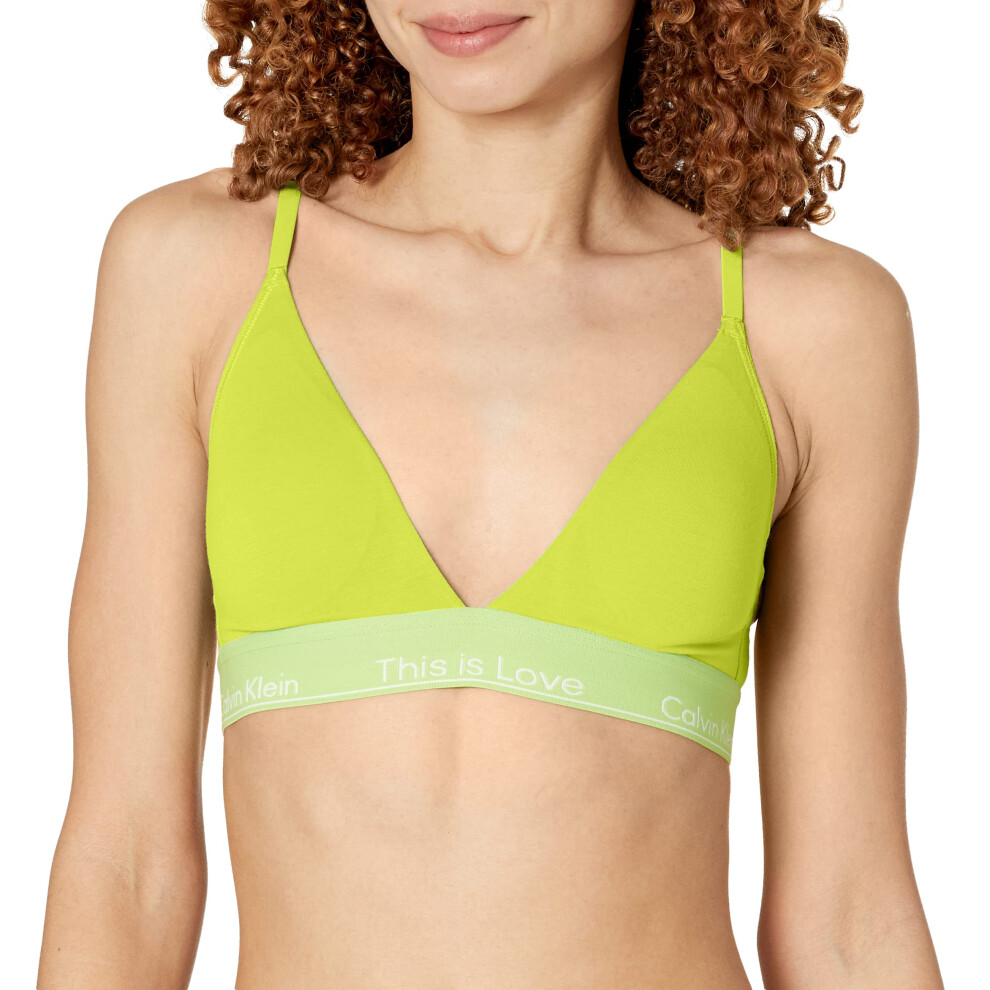 Calvin Klein Women's This is Love Lightly Lined Triangle Bra  Lemon Li