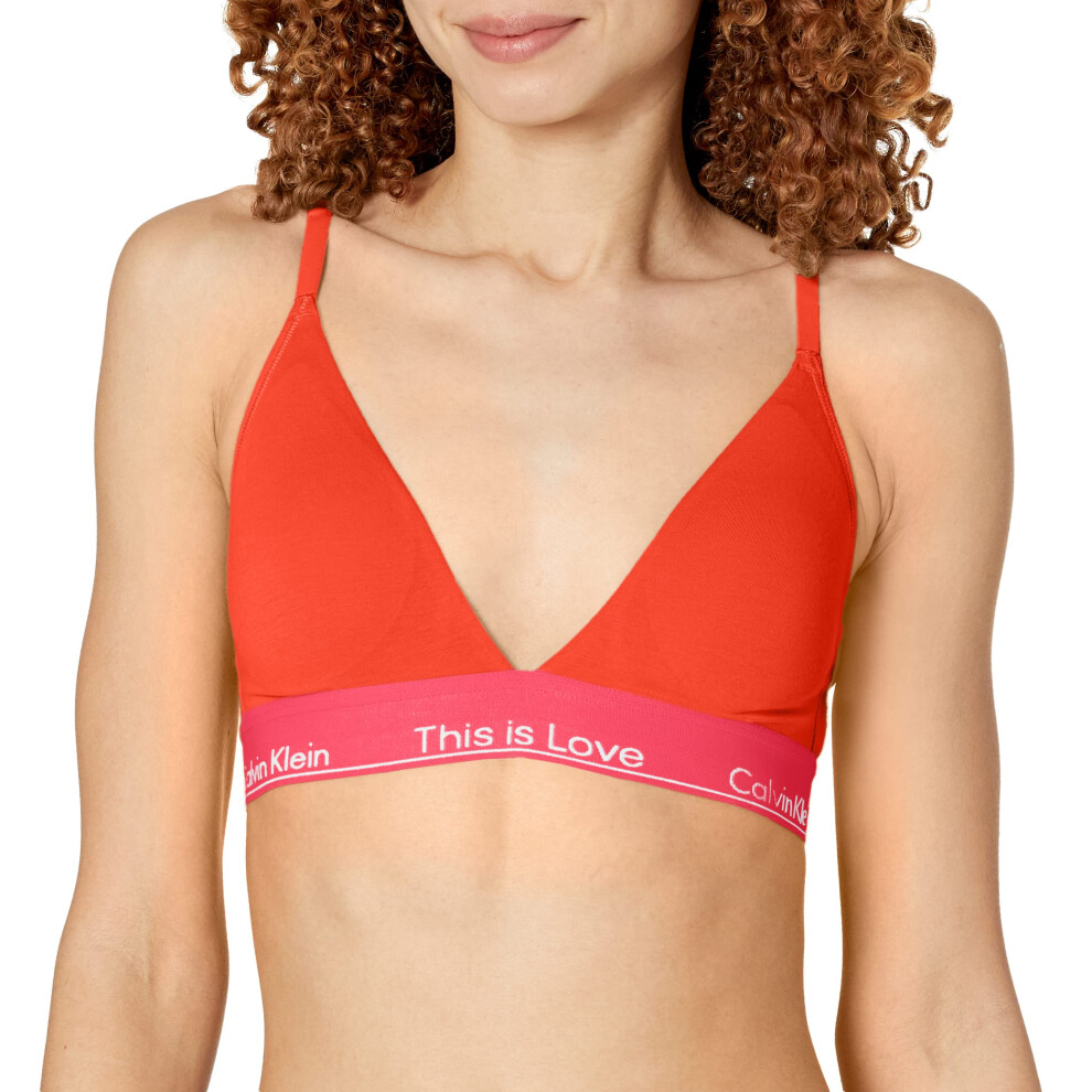 Calvin Klein Women's This is Love Lightly Lined Triangle Bra  Cherry T