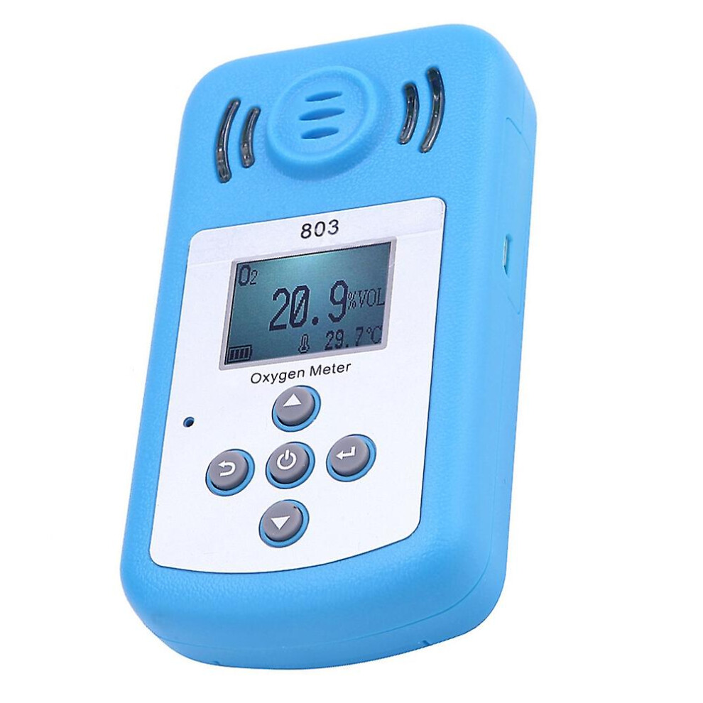 Oxygen Meter Portable Oxygen(O2) Concentration Detector with LCD Display and Sound-light Alarm