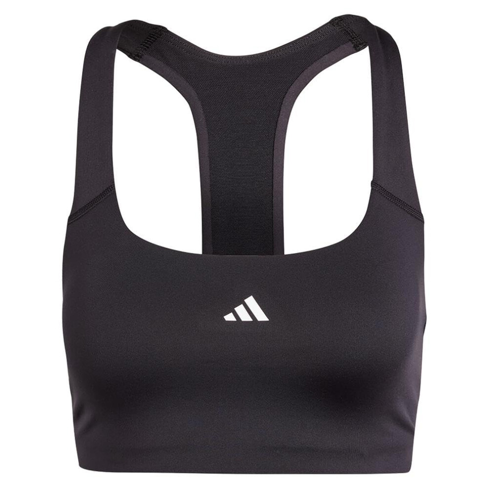 adidas Women's Powerimpact Training Medium Support Bra  Black  (Small)