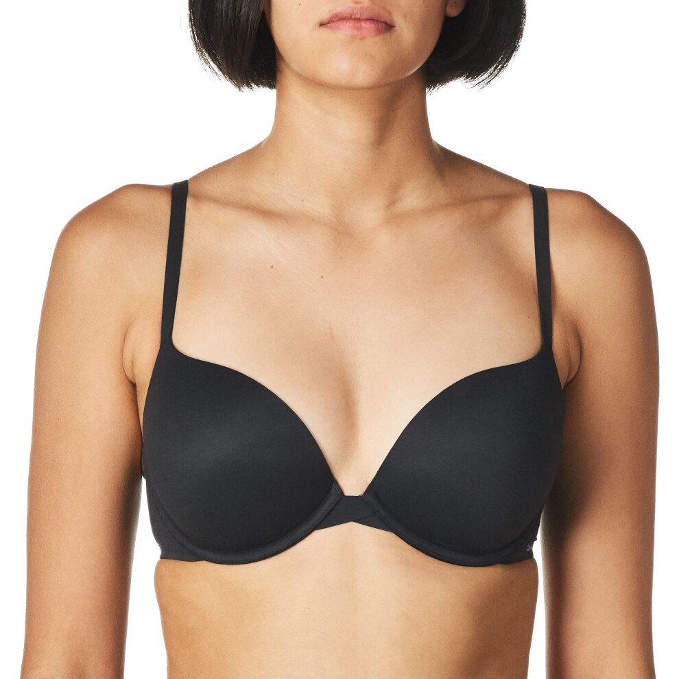 Calvin Klein Women's Perfectly Fit Push Up Plunge Memory Touch Bra  Bl