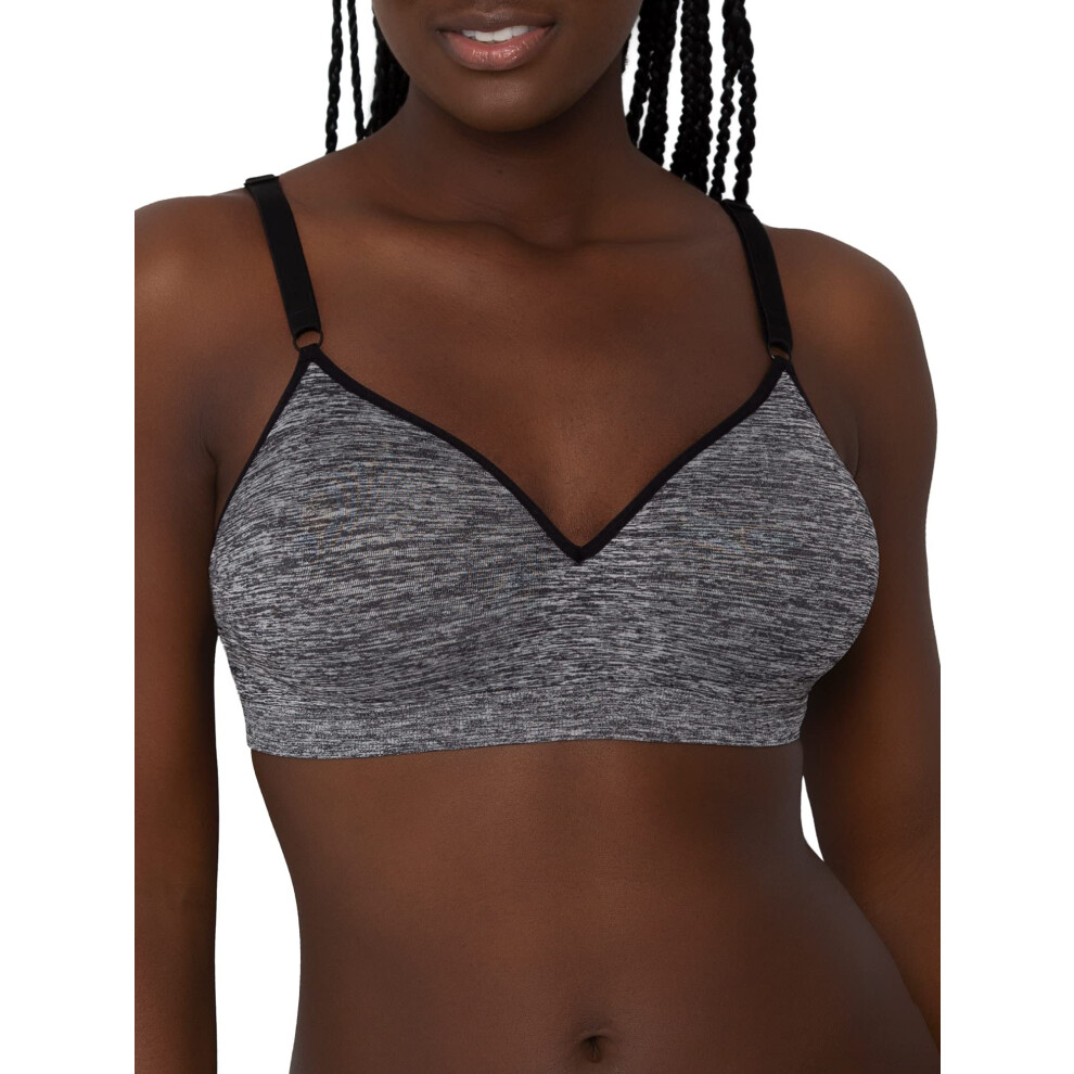 Fruit of the Loom Women's Seamless Wire Free Lift Bra Charcoal Heather