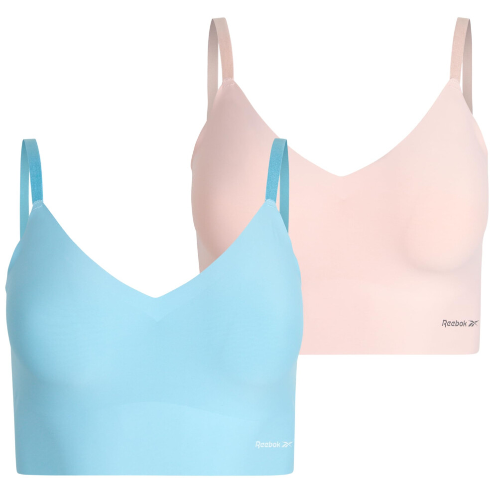 Reebok Women's Bra - Longline Bonded Performance Cami Bralette (2 Pack