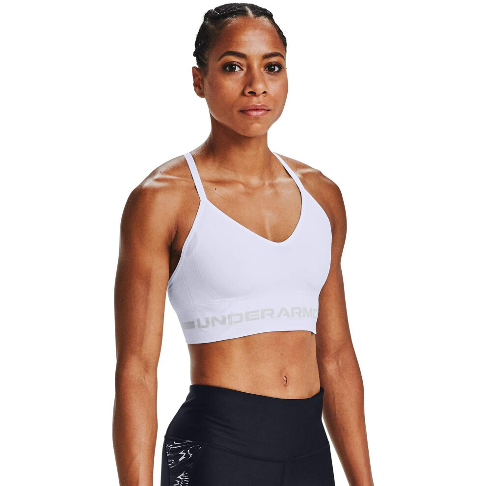 Under Armour Women's Seamless Low Impact Long Sports Bra   White (100)