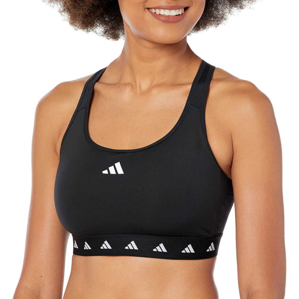 adidas Women's POWERREACT Training Support Techfit Bra  Core Black  Me