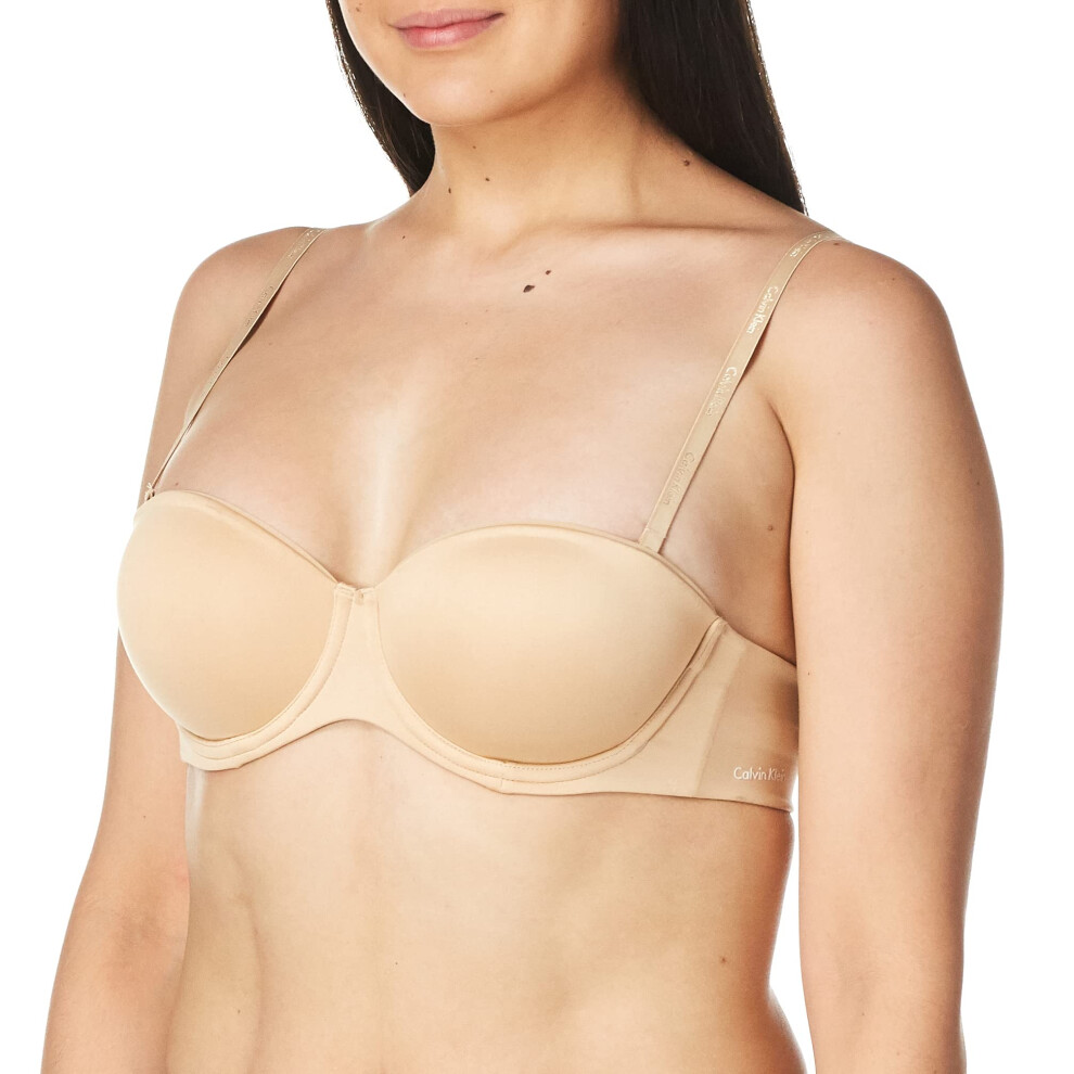 Calvin Klein Women's Constant Strapless Bra Bra  -Bare  34D  34D