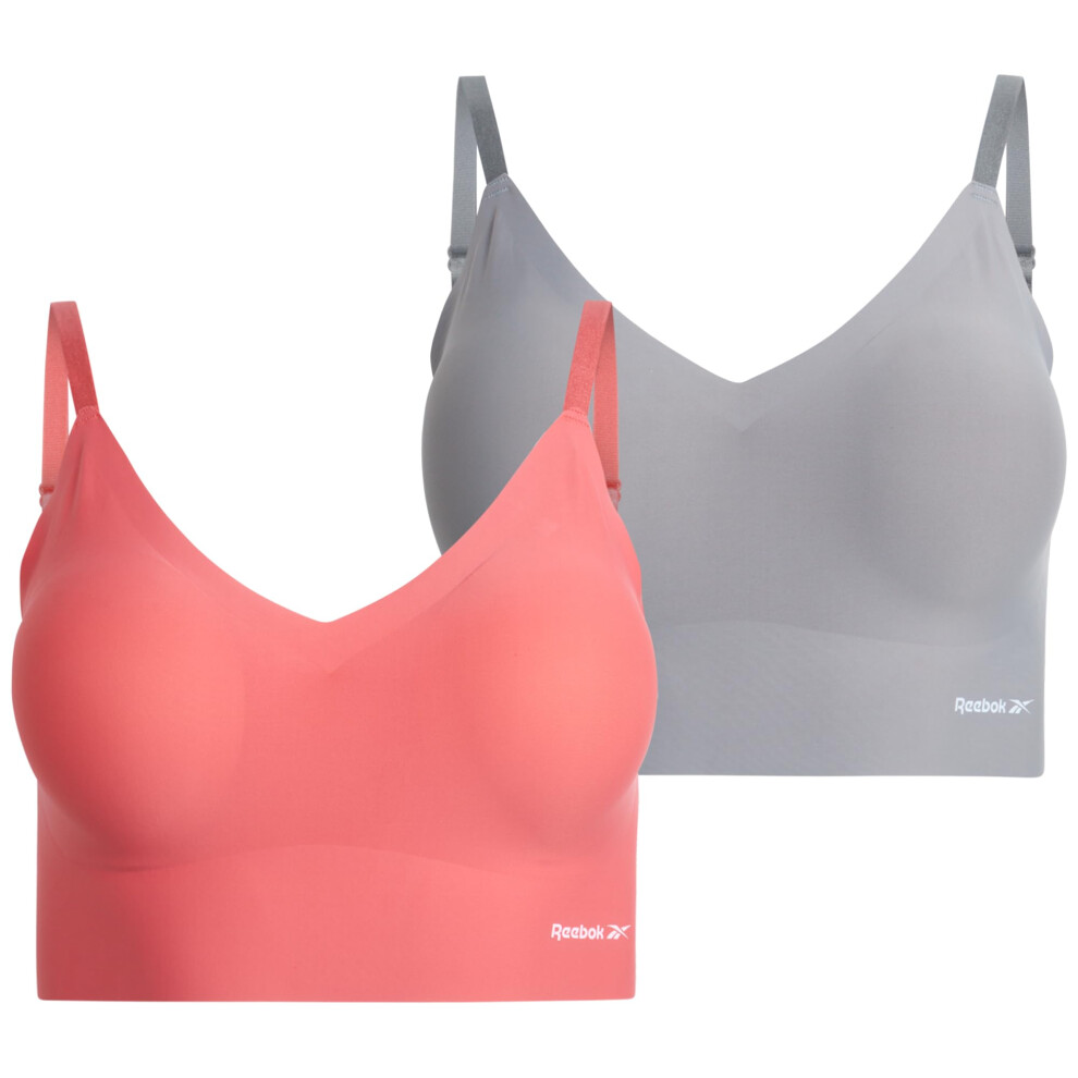 Reebok Women's Bra - Longline Bonded Performance Cami Bralette (2 Pack