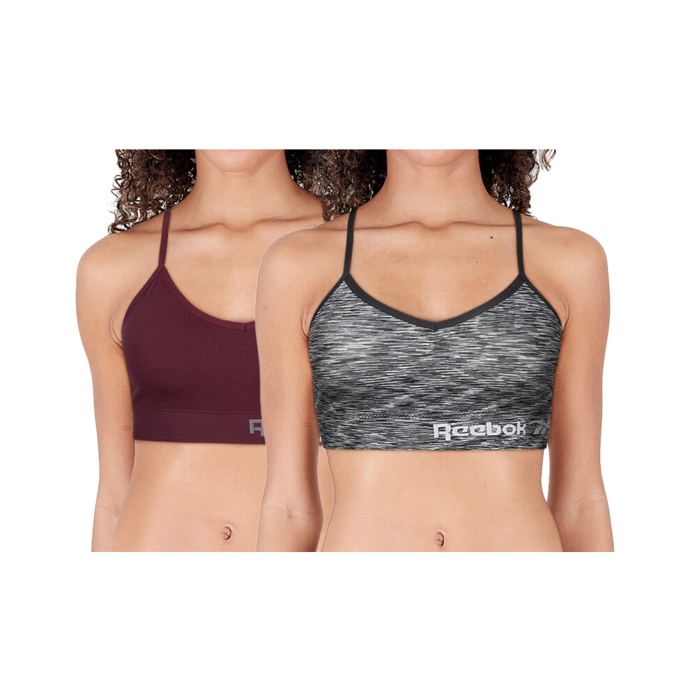 Reebok Women's Bra - Seamless Performance Cami Bralette (2 Pack)  Size