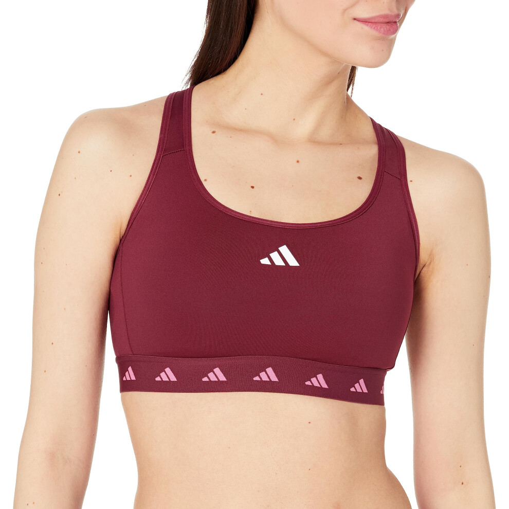 adidas Women's Powerreact Training Medium-Support Techfit Bra  Shadow