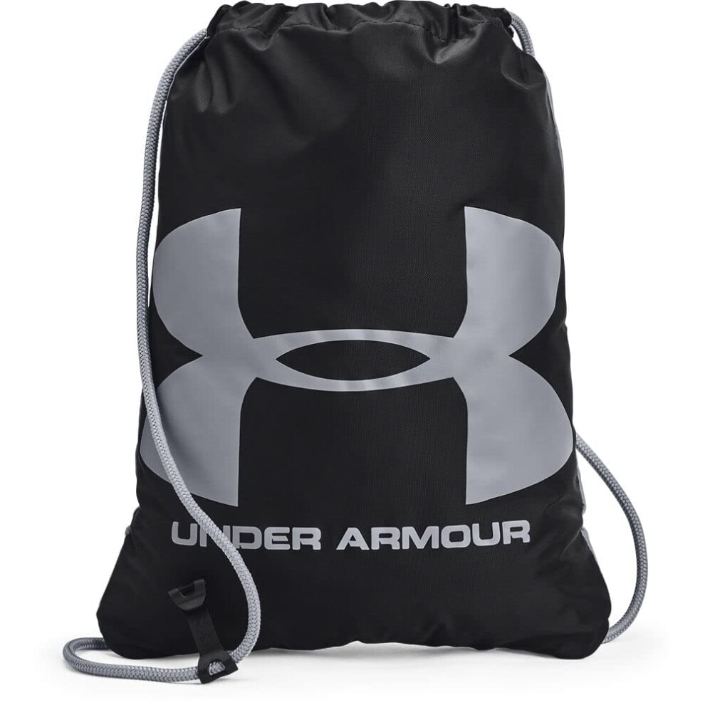 Under Armour Unisex-Adult Ozsee Sackpack   Black (005)/Steel   One Siz