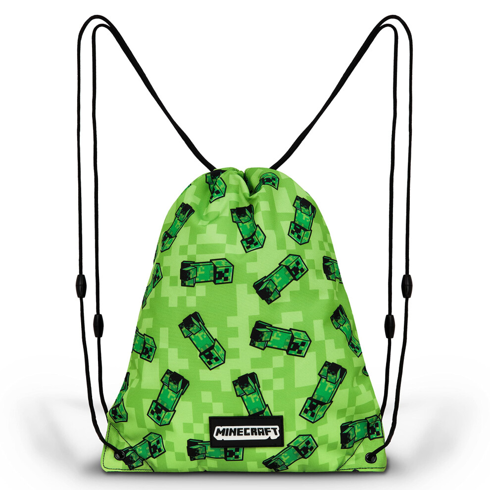 Drawstring Bag Green All Over Print