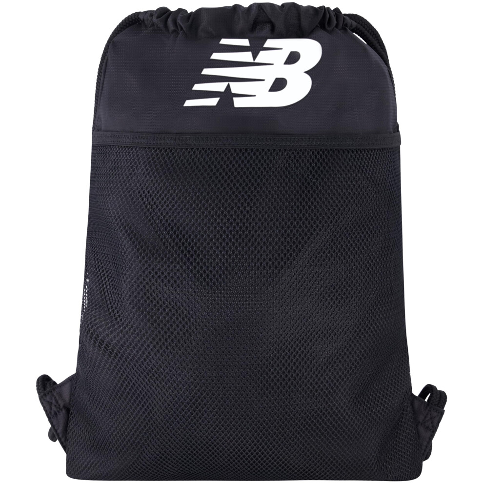 New Balance Drawstring Backpack  Sports Cinch Gym Bag with Shoe Compar