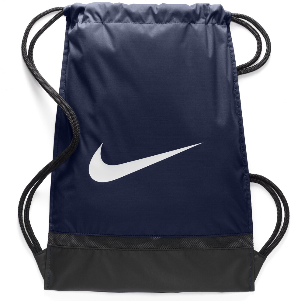 Nike Brasilia Training Gymsack  Drawstring Backpack with Zippered Side