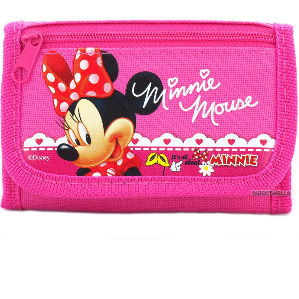 Disney Minnie Mouse Trifold Wallet - 1 WALLET PINK OR HOT PINK RANDOML