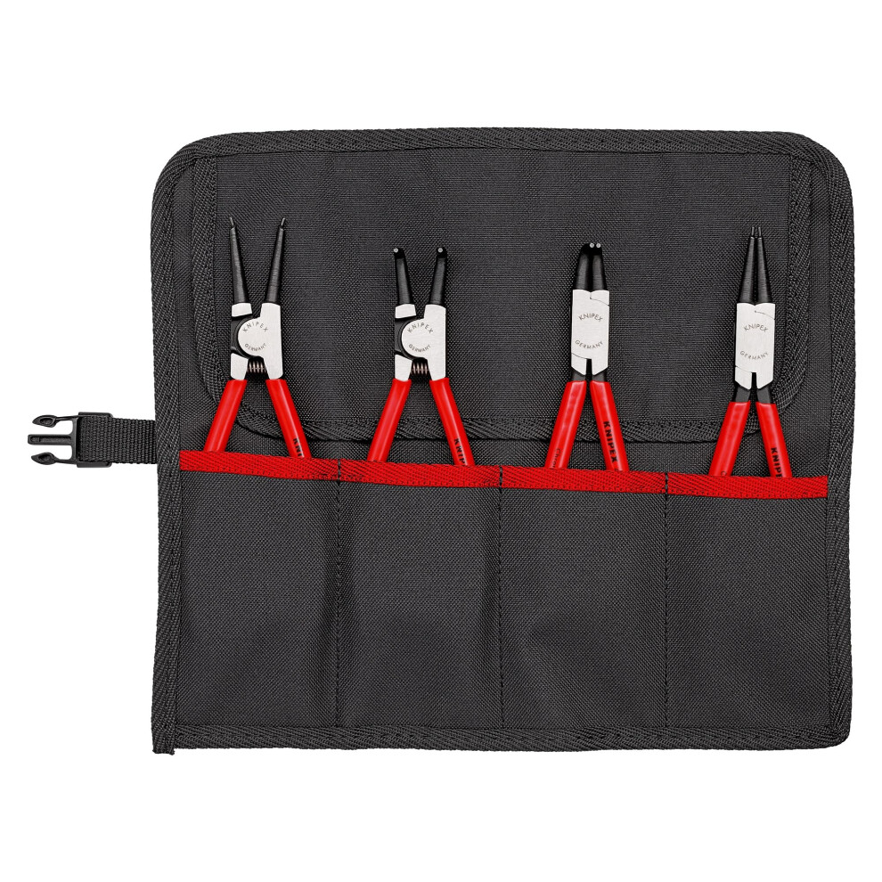 Knipex 00 19 56 Circlip Pliers Sets angled (4 Piece) in tool roll