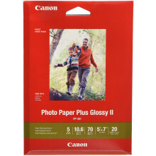 CanonInk 1432C002 Fotopapier Plus Glossy II 5"" x 7"" 20 Blatt