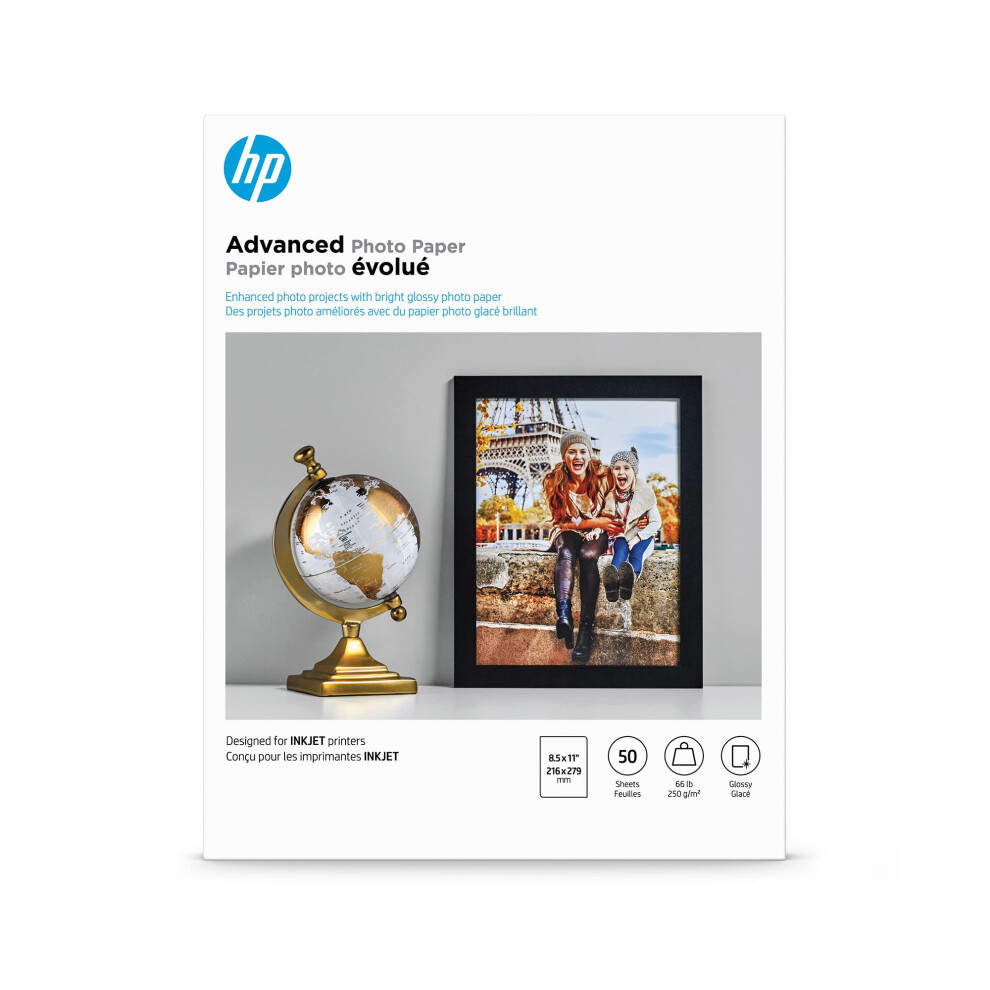 HP Advanced Photo Paper  Glossy  8.5x11 in  50 sheets (Q7853A)