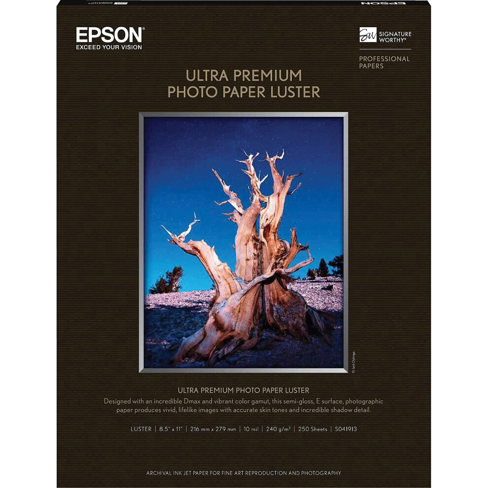 Premium Luster Photo Paper 8.5In x 11In 250 Sheets